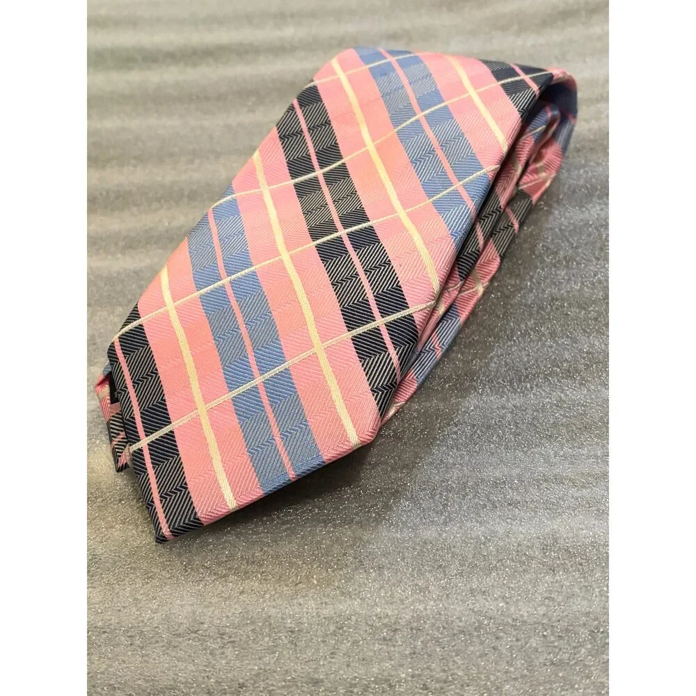 Nautica Pink w/ Stripes 100% Silk 60.5in Tie